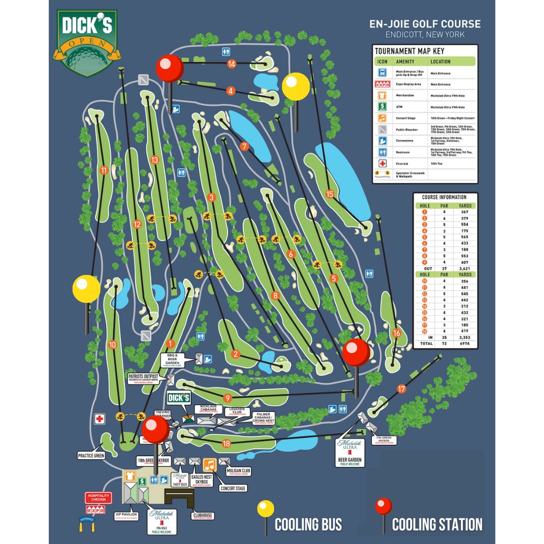 ‼️Course precautions for this weeks heat ‼️

Please be sure to stay hydrated, utilize shaded areas and wear light clothing. We have 2 cooling busses parked on the course, as well as 3 cooling stations with misting fans, water, cups &amp; ice.