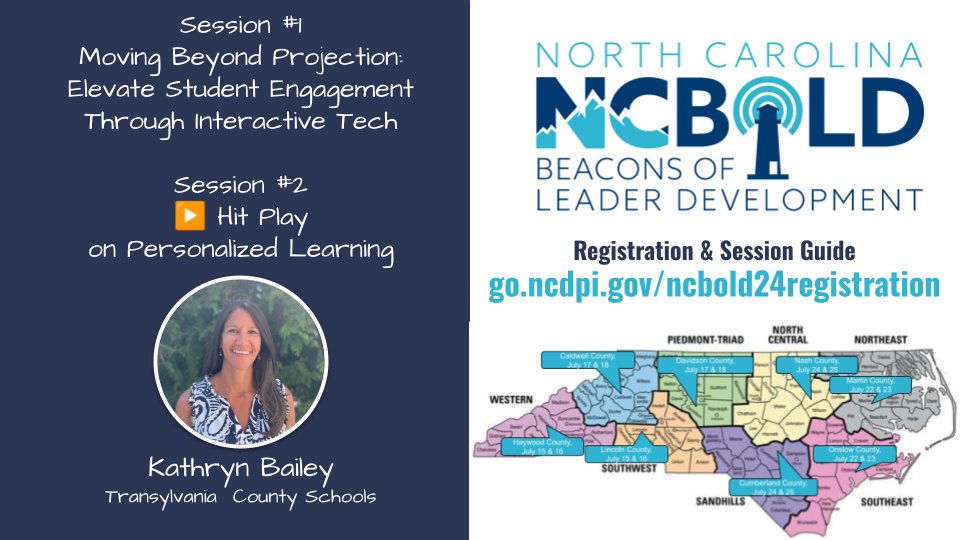 KathrynMBailey's tweet image. Looking forward to representing @TransylvaniaSch at this year&apos;s #NCBOLD! Learn more at go.ncdpi.gov/ncbold24regist… #InteractiveTech #PersonalizedLearning #IronSharpensIron