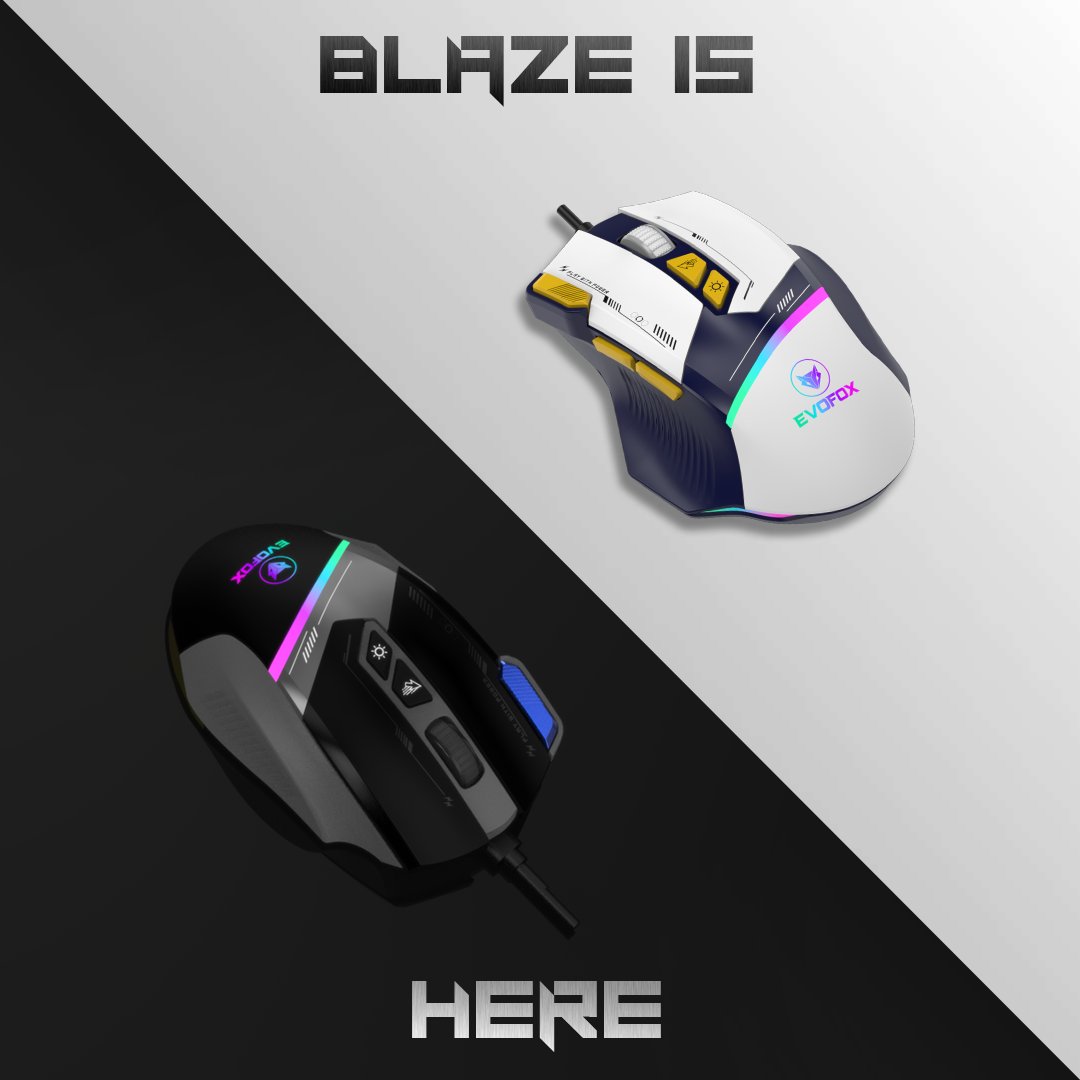 The #MuchAwaited Gaming mouse is back in stock again, with some exciting new colors 🤩 The EvoFox Blaze is now available in Grey and Blue colors as well. Pick your favorite and #StartDominating 🕹

#EvoFoxGaming #PlayWithPower #BlazeMouse #GamingMouse