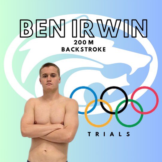 Alumni Ben Irwin is scheduled to swim the 200m backstroke at the Olympic Trials today. Prelims begin at 11 and are shown on Peacock. <a href="/bufordathletics/">Buford Athletics</a> #family