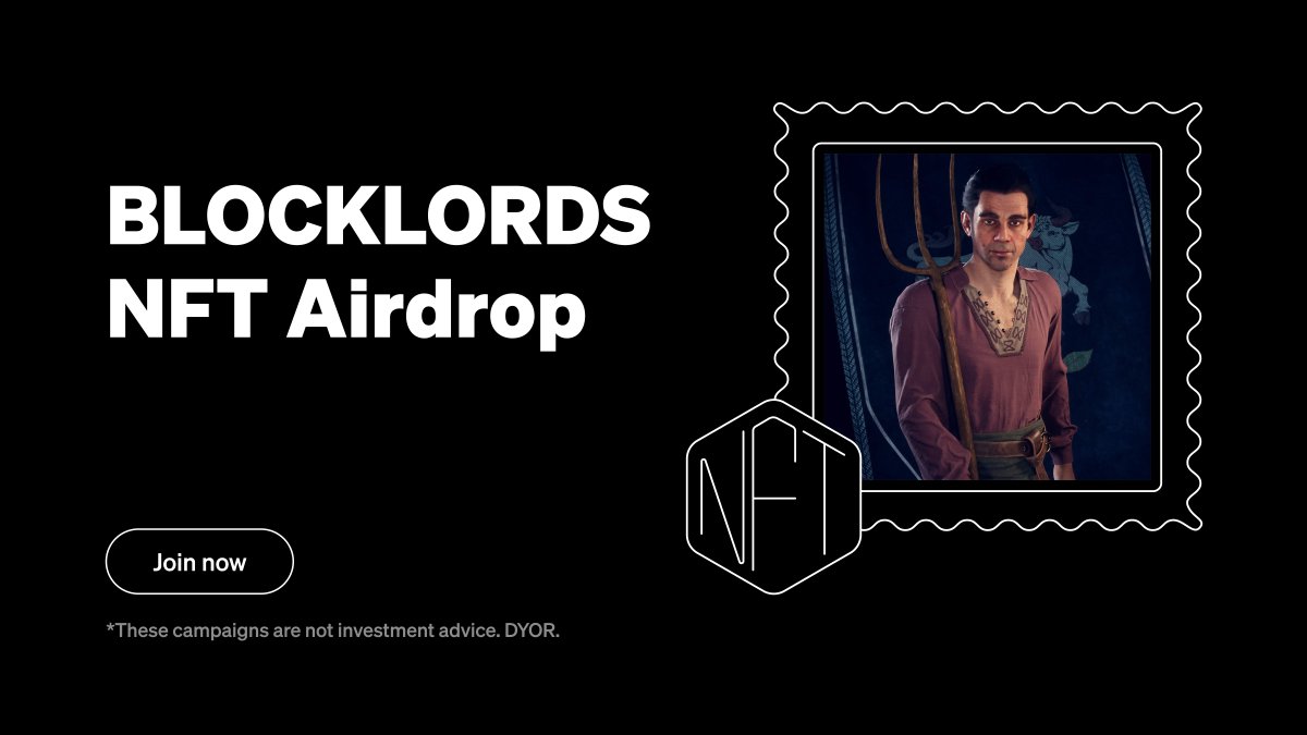 Hey frens, we're airdropping 300 <a href="/BLOCKLORDS/">BLOCKLORDS</a> Legacy Cowherd NFTs! 

Complete the tasks for a chance to win.

🗓️ Ends on June 25, 4pm UTC

Join now: bit.ly/3XsSGRO
