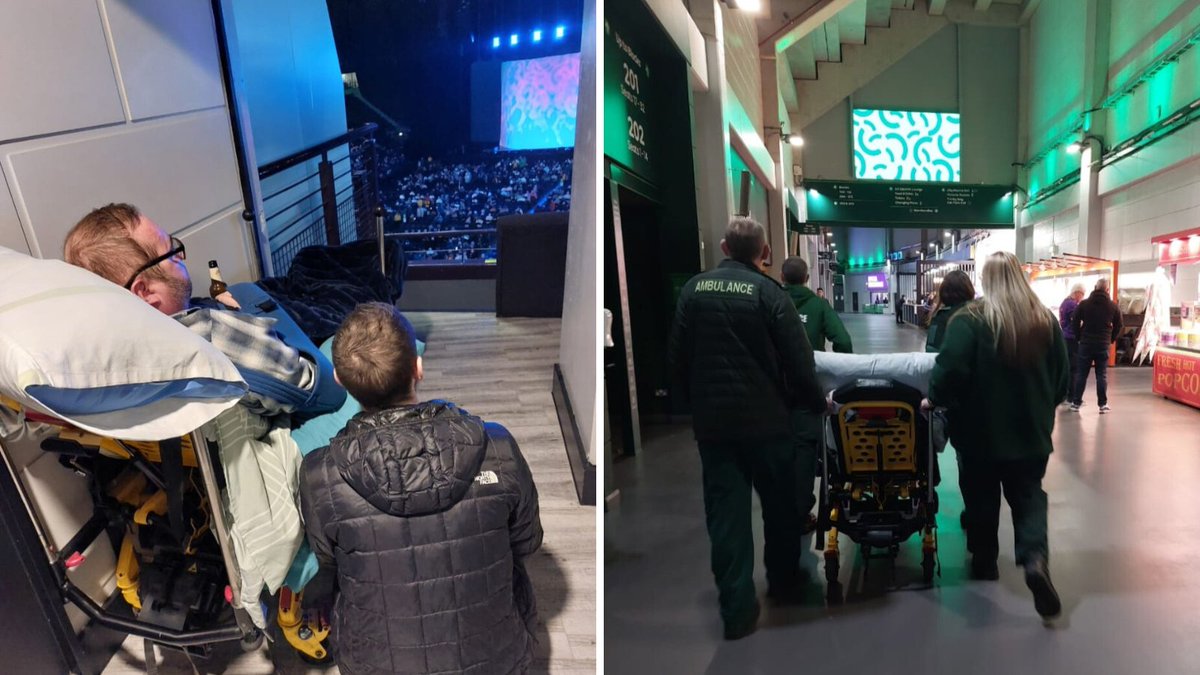 Welsh Ambulance (@welshambulance) on Twitter photo ⭐💚 With support from our 'Wish' Ambulance Service and <a href="/BetsiCadwaladr/">Betsi Cadwaladr</a>’s Hospice at Home team, we were able to grant Paul his wish to watch the Peter Kay Live show. Paul was receiving palliative care treatment after his brain tumour became terminal. 🔗 tinyurl.com/5jjep427 ⭐💚 With support from our 'Wish' Ambulance Service and <a href="/BetsiCadwaladr/">Betsi Cadwaladr</a>’s Hospice at Home team, we were able to grant Paul his wish to watch the Peter Kay Live show. Paul was receiving palliative care treatment after his brain tumour became terminal. 🔗 tinyurl.com/5jjep427