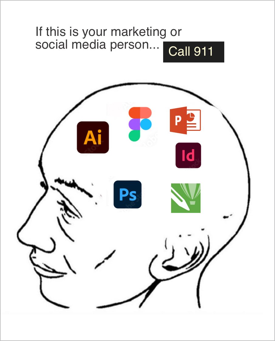 pixanow's tweet photo. Someone needs to call 911... Or call Pixanow.

#designmeme #nonprofitmarketing https://t.co/s9vaoN7Y4J