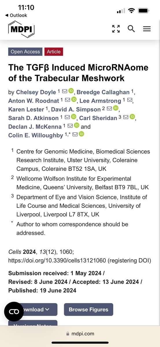 chelsey_doyle98's tweet photo. Delighted to publish this paper from my PhD thesis results based on the TGF-beta miRNAome in the trabecular meshwork🥳 #RNAseq #miRNAseq #POAG #trabecularmeshwork
https://t.co/9bVpjWDaMG https://t.co/JR2YzojF7P