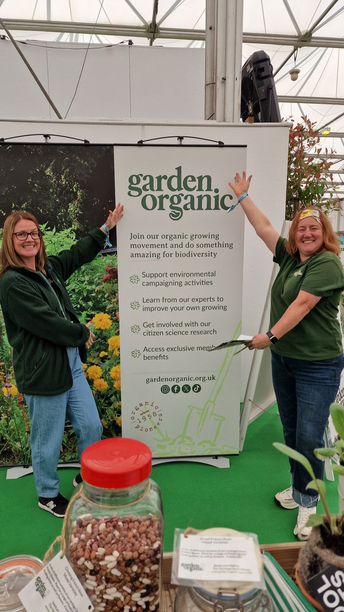 gardenorganicuk's tweet photo. It was great to meet members new and old @BBCGWLive at the weekend. Despite the showers, we were kept busy on our stand, which this year we shared with the lovely Wool Pots team. It was also fantastic to catch up with many of our partners/sponsors incl. @andermattgarden. #BBCGWL https://t.co/Lc3hLa3AAn