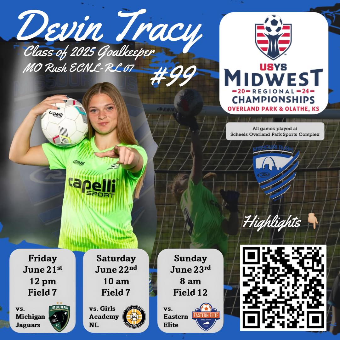 DevinTracy07's tweet image. I'm HYPED to play in KS this weekend against such high-level competition in the U18/U19 bracket! Come see us play‼️ #goalkeeper #uncommited 
@USYouthSoccer 
@MORushECRL07G @RushSoccer
@ImYouthSoccer @ImCollegeSoccer @G2CollegeSoccer @TheSoccerWire