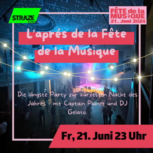Nach der Fête ist vor der Party!

Schaut gerne zur Fête Aftershow in der STRAZE vorbei.

straze.de/programm/detai…

#fetedelamusique2024 #greifswald