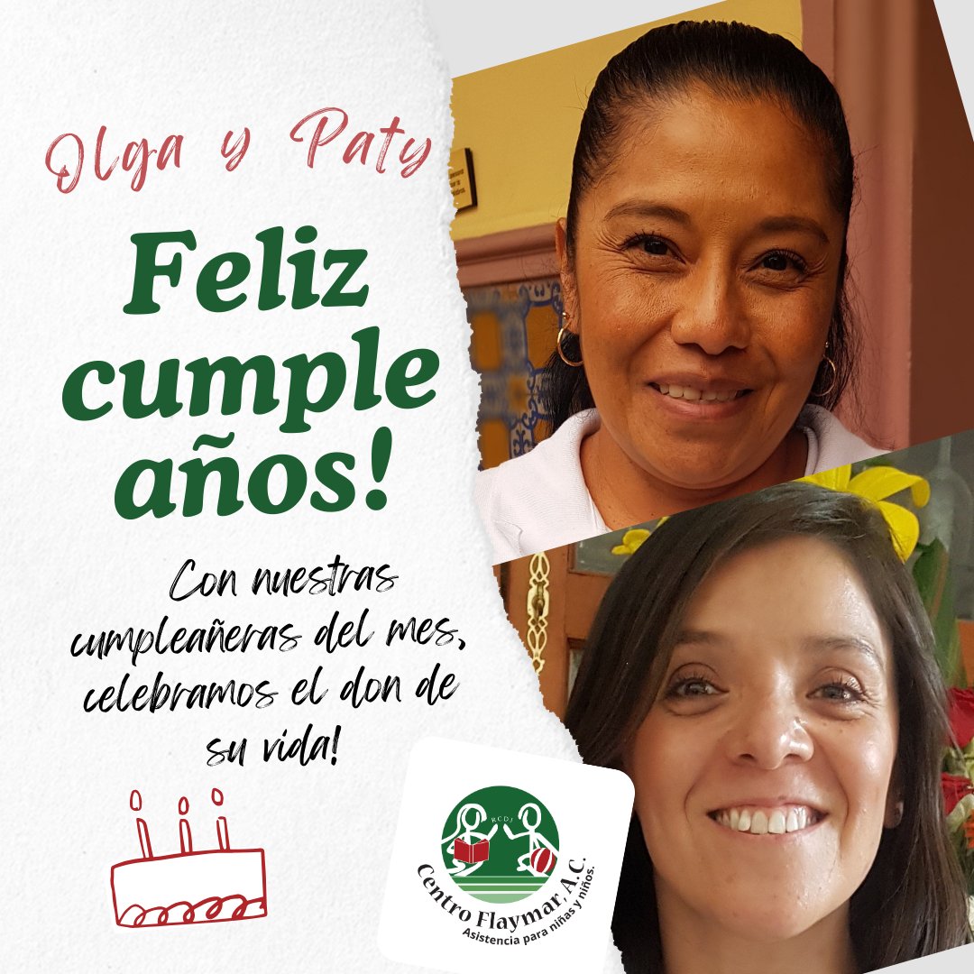 CentroFlaymar's tweet photo. ¡Feliz cumpleaños a Olga Ramírez y Paty Salinas! 🎂 Junto con los niños🧒👧, damos gracias por el don de su vida 🙆‍♀️
#cumpleañerasdelmes #junio #celebramoslavida #felicesdecompartir #agradecidosporsucolaboración  #festejamosencasa 🎊🎉
#somosfamilia en Flaymar #CalorDeHogar 🤲🏻❤️🏫 https://t.co/R08BjZSWaS