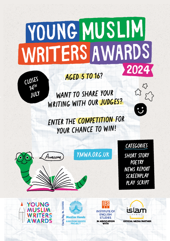 🎉Happy National Writing Day!🎉

We're inviting kids to share their writing in the 2024 Young Muslim Writers Awards for a chance to win £100!

Short Story, Poetry, News Report, Screenplay, Play Script

Closes: 14th July

muslimhandsuk.wufoo.com/forms/young-mu…