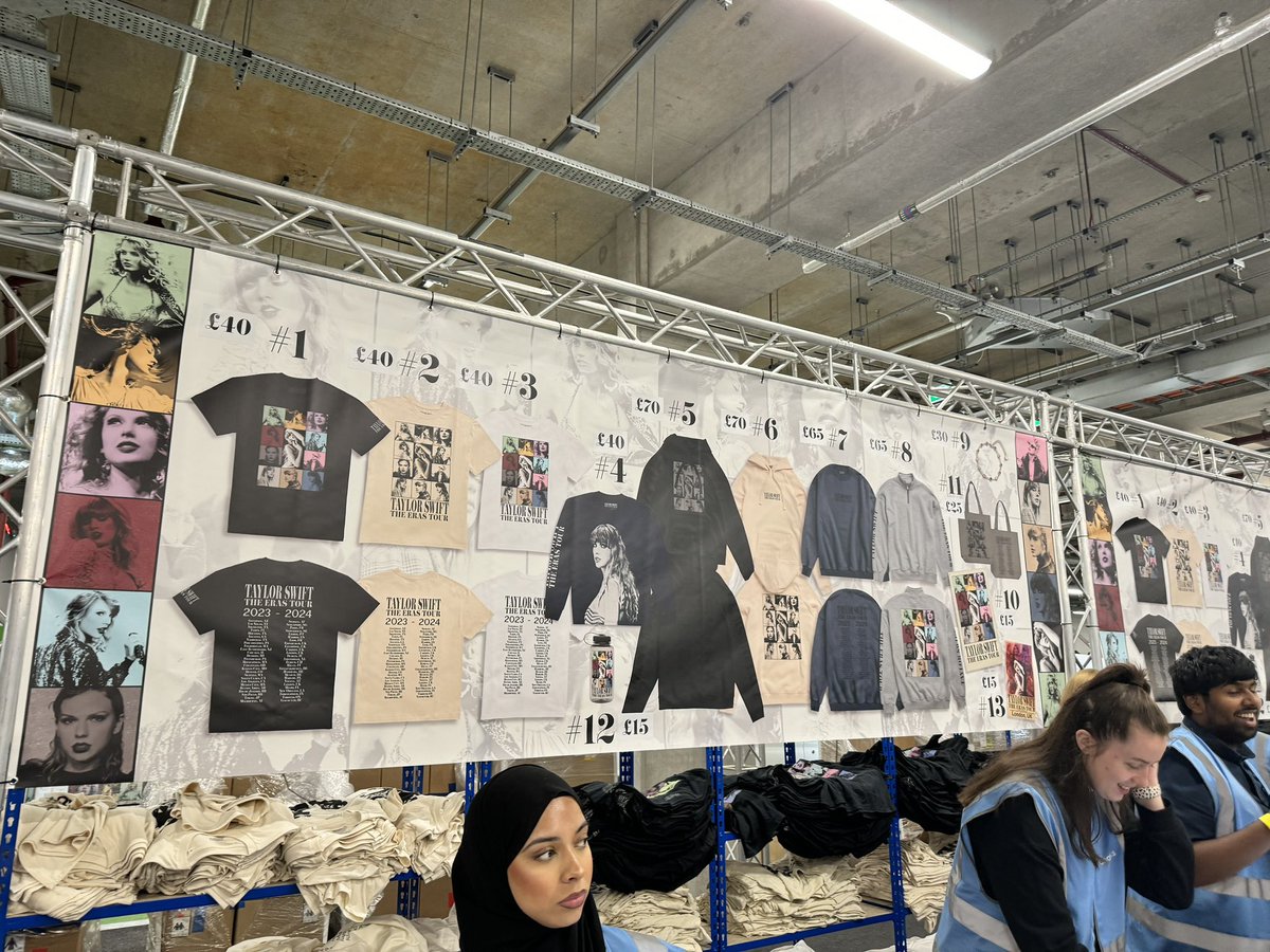 tswifterastour's tweet photo. 🚨| Taylor Swift's 'The Eras Tour' merchandise being sold for the London stop have all been updated with the new logo including "THE TORTURED POETS DEPARTMENT" on almost all items! #LondonTSTheErasTour https://t.co/lkSm2HS0Jk