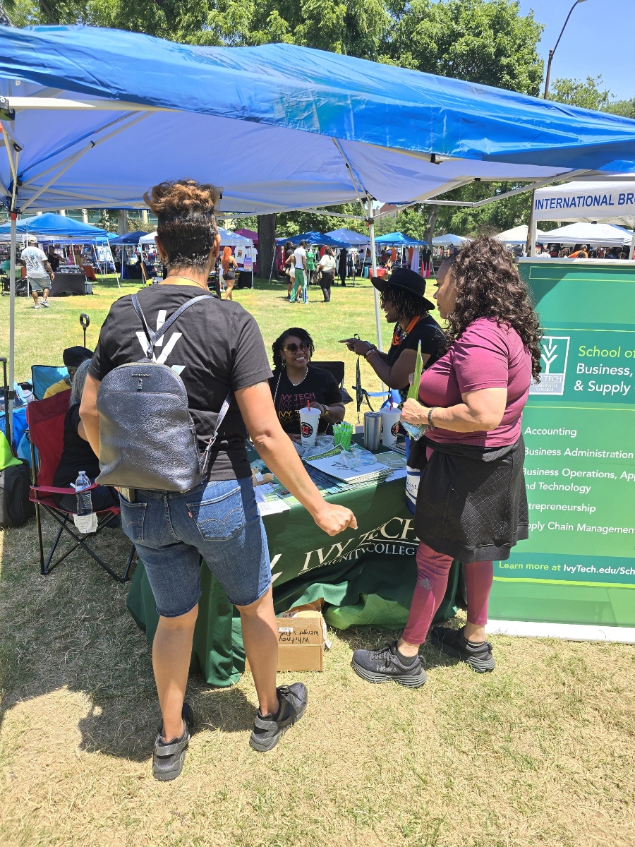 Ivy Tech Indianapolis is closed today in observance of Juneteenth.

Join us in reflecting on this important day of freedom and remembrance. Let's continue to work together towards equity for all.

Here are some moments from our booth at the 7th Annual Indy Juneteenth Celebration.