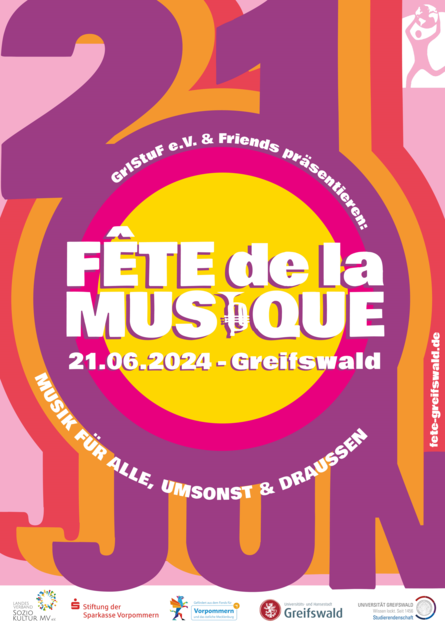Gleich starten die ersten Bühnen auf der #fetedelamusique2024 in #Greifswald mit dem Programm. Eine Übersicht der vielen verschiedenen Locations findet ihr hier >> google.com/maps/d/u/0/vie…