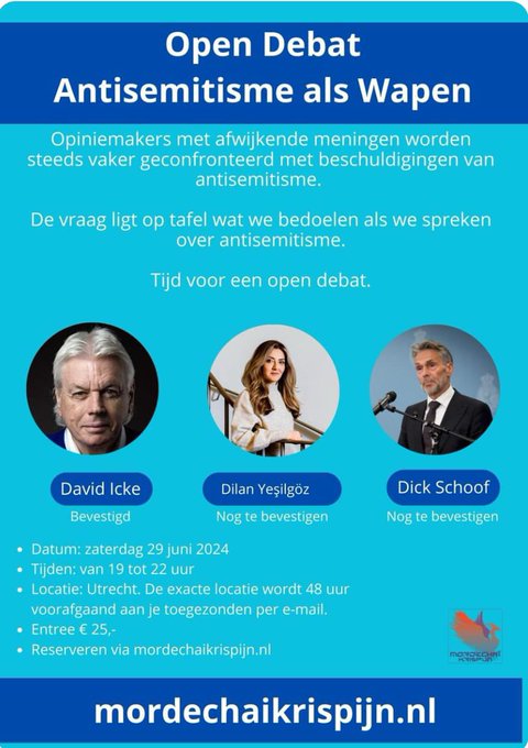 Debate about antisemitism being used as a weapon. @davidicke confirmed. What about you @DilanYesilgoz<a href="/tag/podfather"class="tags"><span>#podfather</span></a>