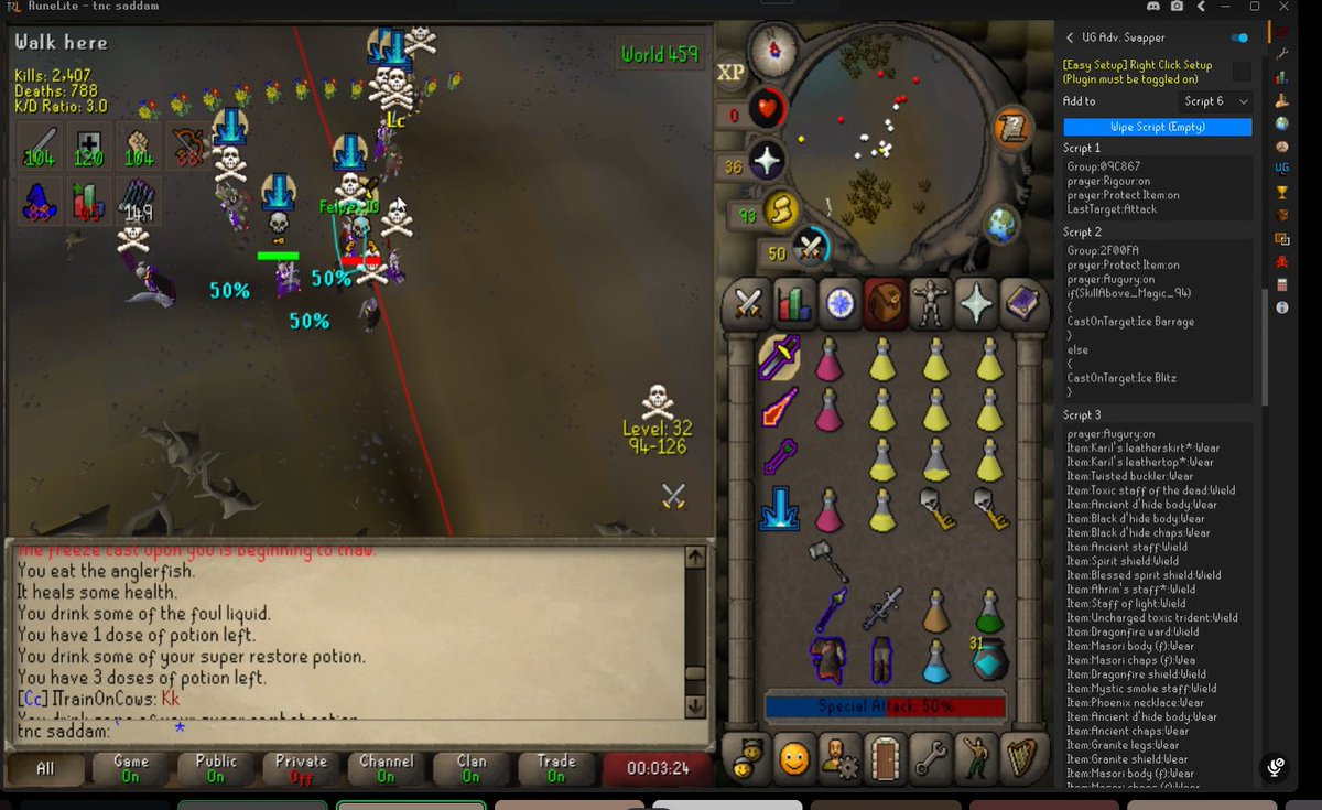 Ketpuiiij's tweet photo. @JagexSupport @JagexAsh @JagexTyran @JagexTwisted  

Is this client with scrips and plugins allowed? https://t.co/7q49NIZHW1