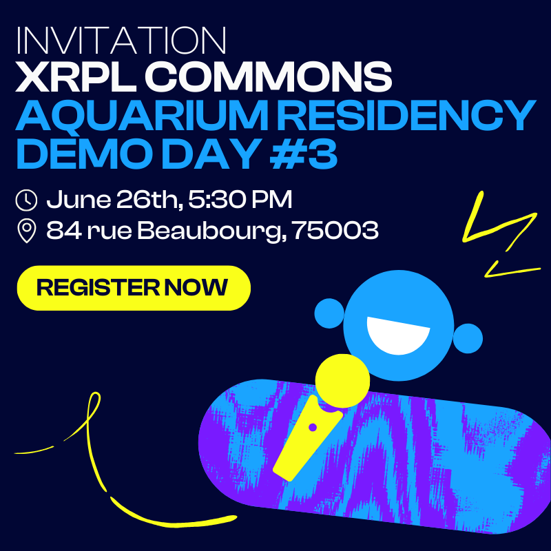 xrpl_commons's tweet photo. 🚀Join us for Demo Day at @xrpl_commons next Wednesday, 26/06, to explore #DecentralizedIdentity projects by our 🌊Aquarium residents! 💡Gain insights into DID trends and applications.🫵Register here: https://t.co/7BTw7m3k3o #xrpl #blockchain https://t.co/A3RwxuGism
