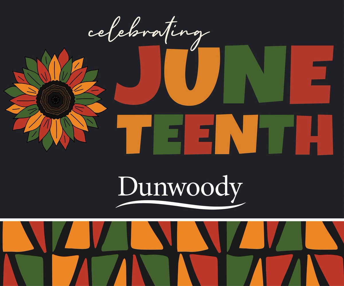 #Dunwoody City Hall is closed today in celebration of the Juneteenth holiday. Find us at City Springs where the city is a sponsor of a 3-tiered celebration of freedom on the City Green and inside the Buyers Theater in Sandy Springs from 5 - 8 p.m. <a href="/SandySpringsGA/">City of Sandy Springs, GA</a>
