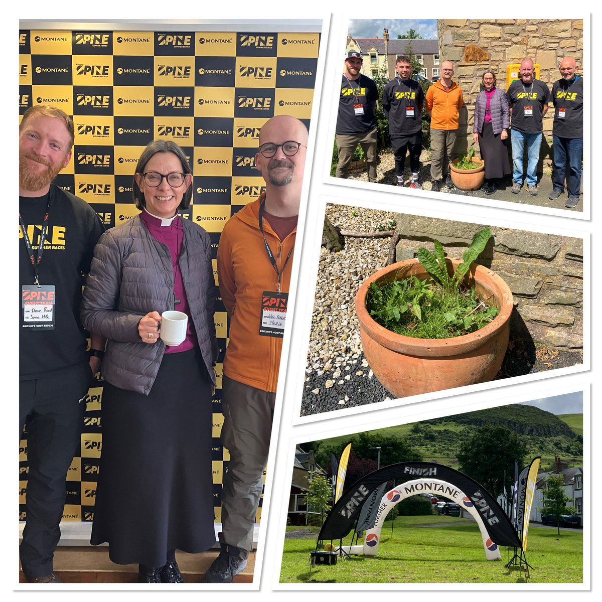 BishopNewcastle's tweet image. Fantastic visit to Kirk Yetholm to the finish line @TheSpineRace (1.5 miles beyond the border @NclDiocese), loved meeting @willbaldlygo &amp;amp; the Spine race team: amazing volunteers including the medics. Thanks for the brew ☕️ (homage to @Ultra_Damo); huge 🙌🙏to all the athletes 🎉