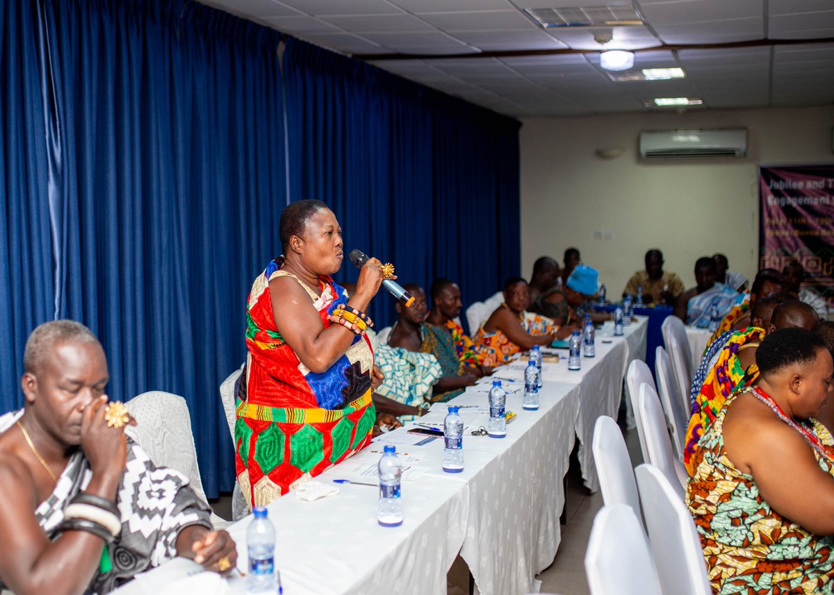 TullowGhanaLtd's tweet photo. Our recent engagement with 200 traditional leaders in the Western Region was a great success. Good interactions and feedback shared. 
At Tullow, we are committed to building a better future for Ghana!

#BetterFuture #CommunityEngagements https://t.co/dVpBNj7R5K