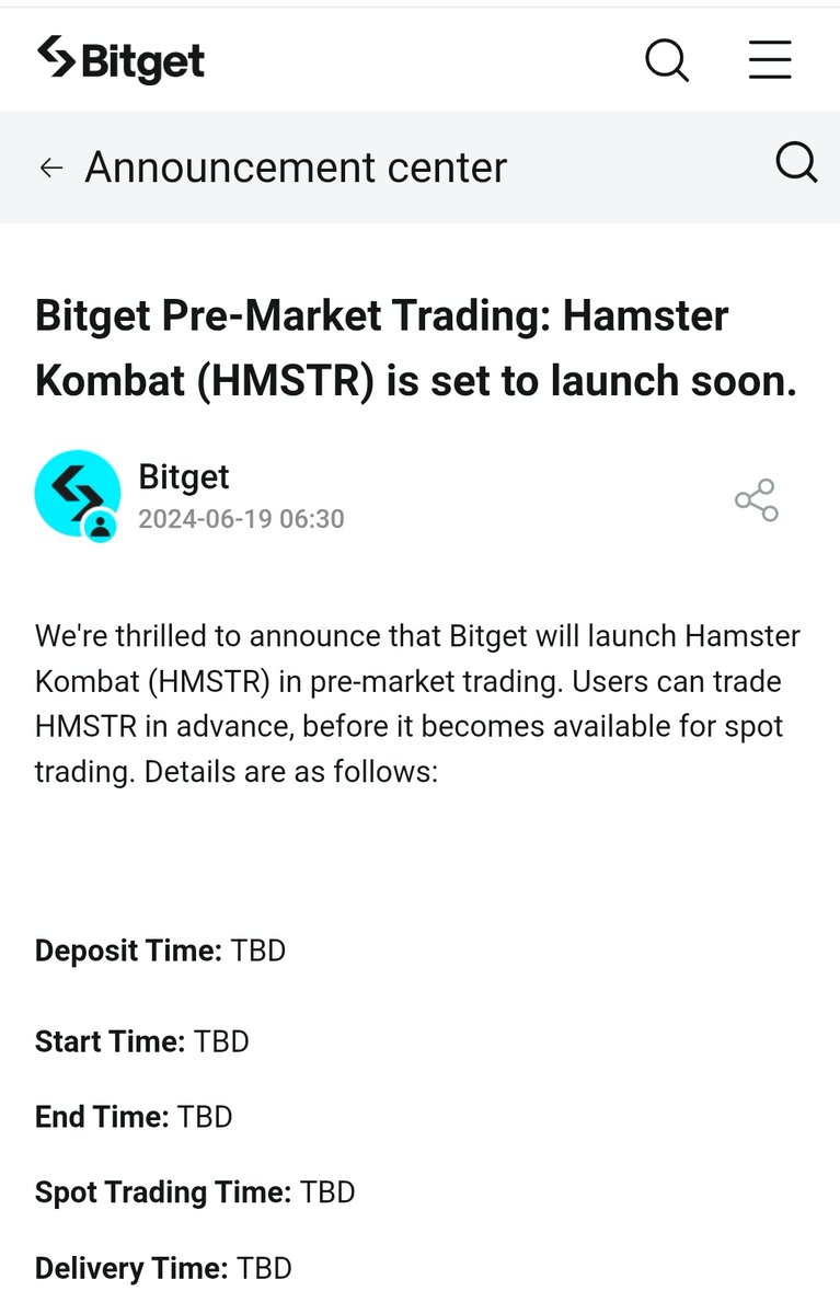 ismeidyfinanzas's tweet photo. Ladies and Gentlemen 🥳

#HamsterKombat, aterriza en el 3er Exchange🚀

@bitgetglobal, se une al #Hamster más grande de la #criptoindustria y lanzará el pre Market del token $HMSTR 🤑

#HMSTR ya está disponible en @gate_io y mañana 20 estará en el pre Market de @kucoincom https://t.co/ji74QSm2YC