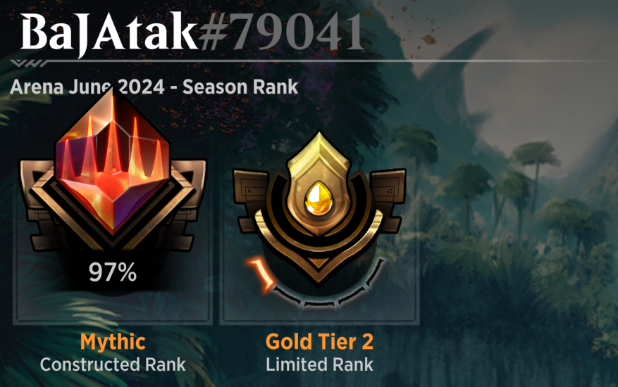 Just reached Mythic in Constructed (after approx 2 weeks of playing) Magic is fun game but not being able to build new deck every week like in LoR is something I miss so much 🥲