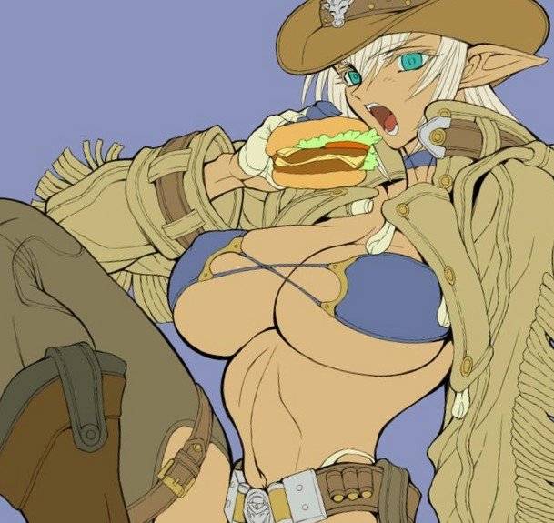 🍔ハンバーガーの色分けまで。
そろそろ仕上げですね。

食事の描写というとアニメの「衛宮ごはん」のオムライス回を思い出しますが、
あの色指定にはまったく只事ではない凄味を感じた。 