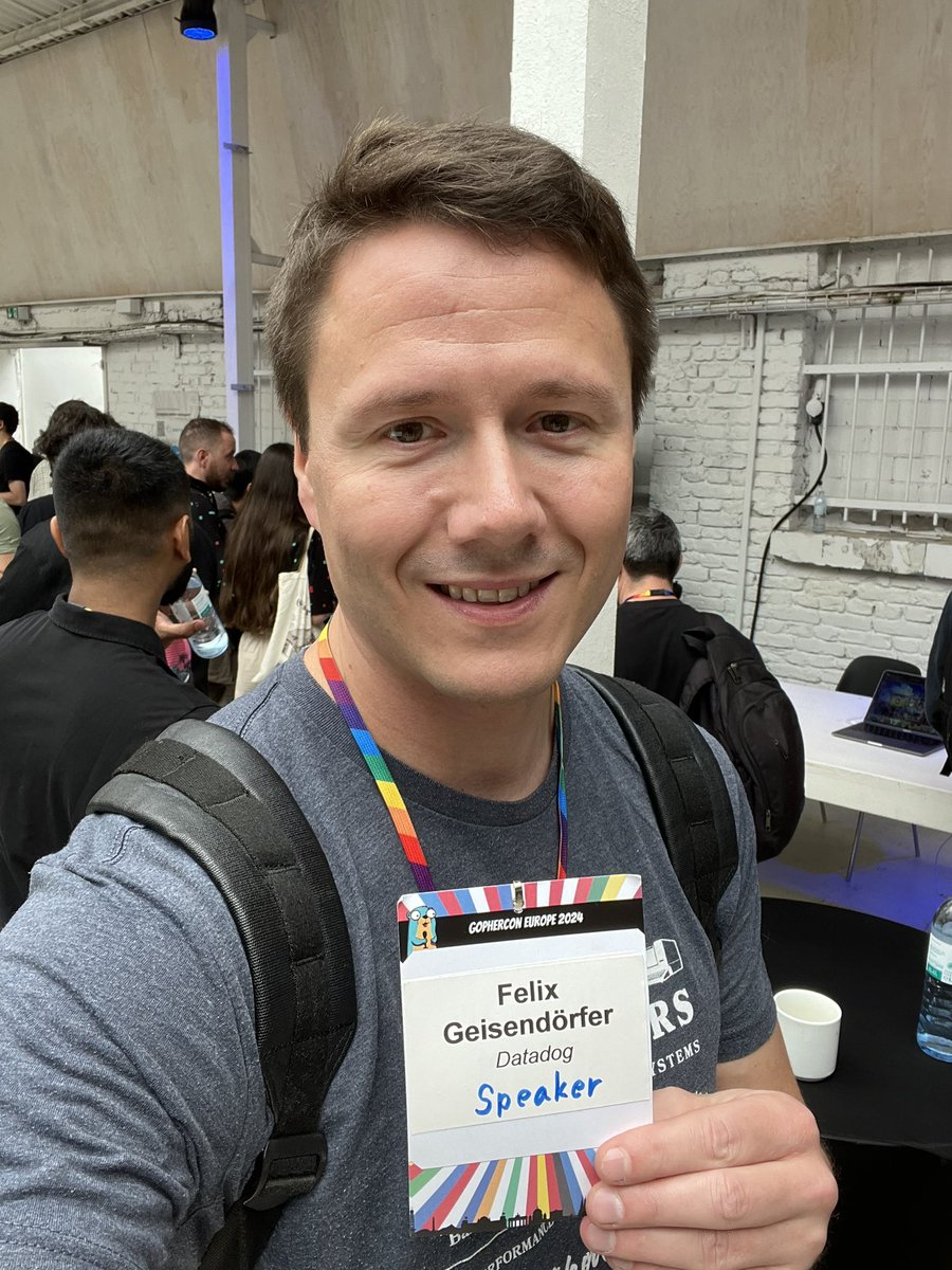 Felix Geisendörfer (@felixge) on Twitter photo 👋🏻 I’m at <a href="/gopherconeu/">GopherCon Europe</a> today and tomorrow. Come and say hello if you want to talk about go profiling, execution tracing, runtime metrics, frame pointers, performance, otel or anything else :).
#gopherconEU #golang 👋🏻 I’m at <a href="/gopherconeu/">GopherCon Europe</a> today and tomorrow. Come and say hello if you want to talk about go profiling, execution tracing, runtime metrics, frame pointers, performance, otel or anything else :).
#gopherconEU #golang