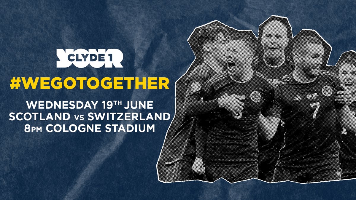 1025Clyde1's tweet image. It’s game day!
Scotland v Switzerland

Come on Scotland!!!
#WeGoTogether

Supporting Scotland this summer, with @ukdebtexpert 

Listen live for all the latest news &amp;amp; updates.