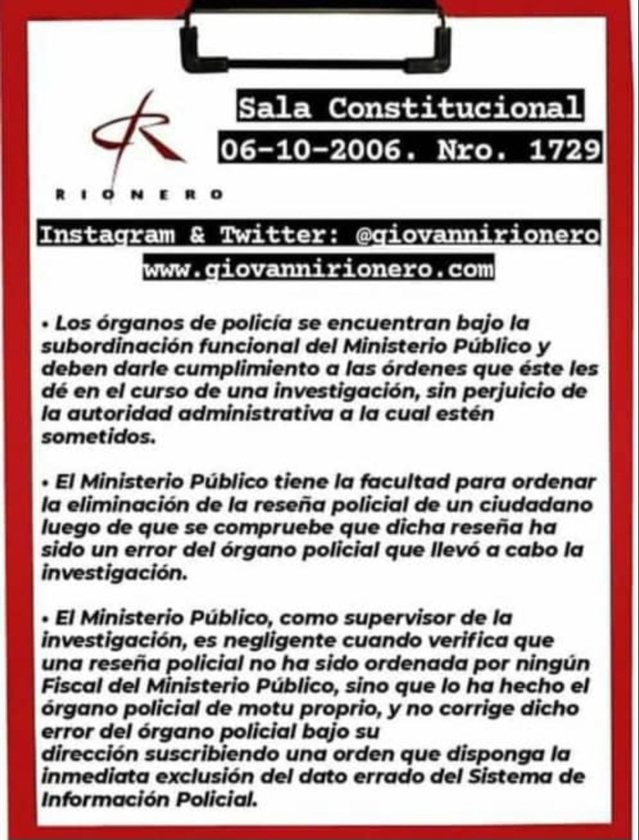 Grecel16's tweet photo. @TarekWiliamSaab por que si el MP ordena una identificación de personas el CICPC realiza Registro Policial PD1 @DouglasRicoVzla  aún sin estar individualizada una investigación menos imputada a alguien causando un perjuicio al ciudadano! @ministeriopublico https://t.co/NND7vfRE4c