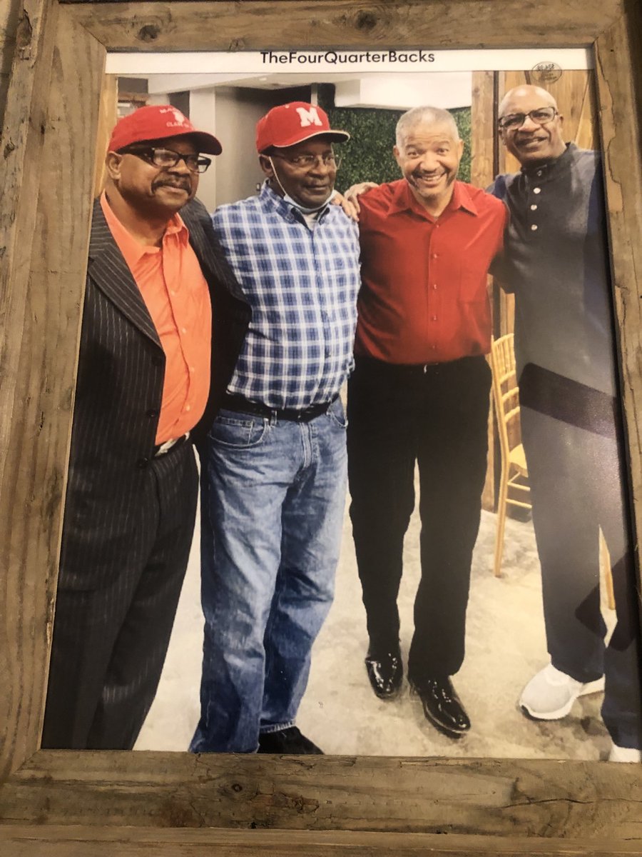 CoachSmithSFA's tweet photo. Trojan pride! 4 former Magee High Quarterbacks! Left to right Melvin Rickey Smith I, David Wayne Williamson, Joe Harold Smith and Michael Jerome Williamson! Our Fathers Day gift! https://t.co/KOG1mam0TY