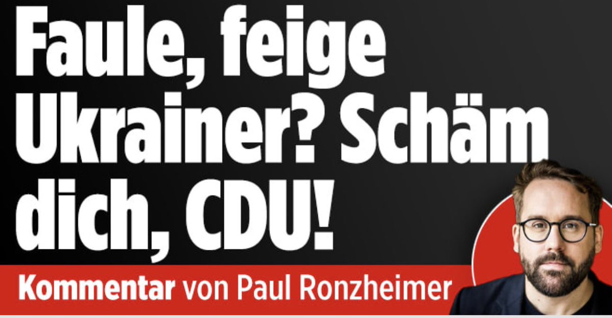 Was muss in Politikern vorgehen, die so etwas denken – und dann auch noch schreiben? Es sind zwei CDU-Abgeordnete, die mich in dieser Woche fassungslos machen. Und ihre Äußerungen zeigen: Die Solidarität für die Ukraine reicht bei einigen in der Union offenbar nur solange, wie es