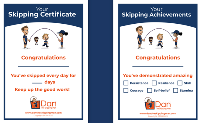 Dan_DTSM's tweet photo. We hope last week your school picked up a #Skippingrope and got active with #SkipEveryDay … so if your pupils did skipp each day why not print them off a FREE certificate from our website to tell them how well they have done?
https://t.co/yOsZk3oadF @YourSchoolGames https://t.co/Ip0ylhZTjI