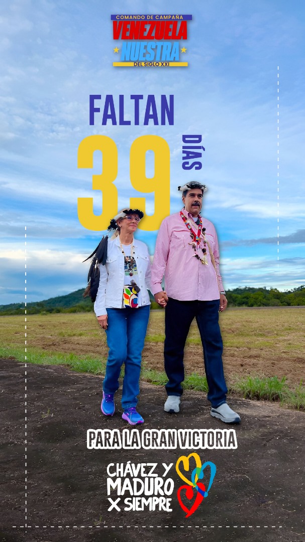 Faltan 39 Días para la Gran Victoria del #28J 🚩❤️

#ElTipoEsNico, el candidato del amor, la esperanza, la alegría, la valentía y la lealtad. 

¡La Juventud de Nueva Esparta, con <a href="/NicolasMaduro/">Nicolás Maduro</a>!