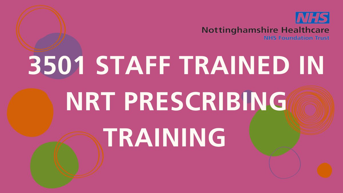 Healthy Choices Team Nottinghamshire Healthcare (@hcteamnotts) on Twitter photo 3,501 <a href="/NottsHealthcare/">Nottinghamshire Healthcare</a> staff have successfully completed NRT Prescribing Training, enhancing their clinical skills and knowledge for better patient care
Notts Healthcare Colleagues book your training now by contacting smokefree@nottshc.nhs.uk 3,501 <a href="/NottsHealthcare/">Nottinghamshire Healthcare</a> staff have successfully completed NRT Prescribing Training, enhancing their clinical skills and knowledge for better patient care
Notts Healthcare Colleagues book your training now by contacting smokefree@nottshc.nhs.uk