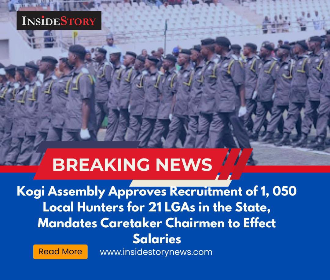 loveshadrach001's tweet photo. BREAKING: 
Kogi Assembly Approves Recruitment of 1, 050 Local Hunters for 21 LGAs in the State, Mandates Caretaker Chairmen to Effect Salaries https://t.co/PmbRlB3EAP