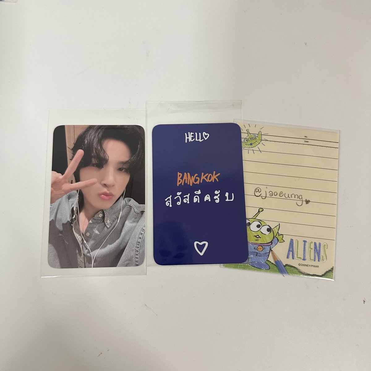 ꒰ 🛒 พร้อมส่ง ꒱

จองฮวาน ktown fansign hello bangkok
🔖 2 ใบ 540 รวมส่ง ems

📦 มีรอบส่งพรุ่งนี้ 20/6
#ตลาดนัดtreasure #ตลาดนัดเด็กสมบัติ