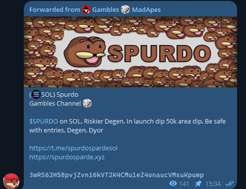 spurdospardeSPL's tweet photo. Paid @madapescall 

https://t.co/OpTtd2kuqT

$SPURDO $SOL https://t.co/AnBQeaIg9H