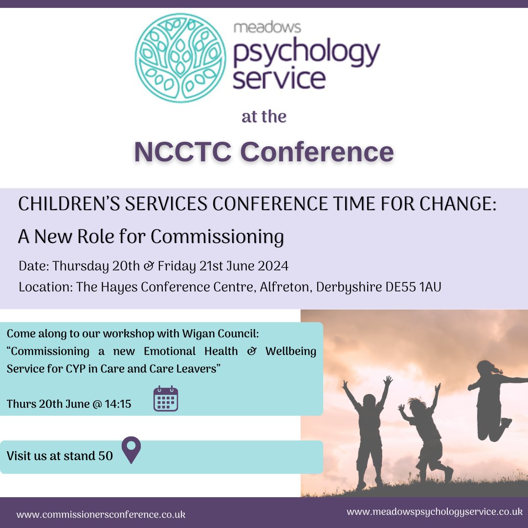 Meadows Psychology Service (@meadowsmps) on Twitter photo MPS are excited to attend the <a href="/nccTc/">Martin Quinn</a> conference this week!
Come and chat to us at our stand or check out our workshop on Thursday, which we are proud to be delivering with <a href="/WiganCouncil/">Wigan Council</a>.
We look forward to seeing everybody there!
#NCCTC #NCCTCconference #WiganCouncil MPS are excited to attend the <a href="/nccTc/">Martin Quinn</a> conference this week!
Come and chat to us at our stand or check out our workshop on Thursday, which we are proud to be delivering with <a href="/WiganCouncil/">Wigan Council</a>.
We look forward to seeing everybody there!
#NCCTC #NCCTCconference #WiganCouncil