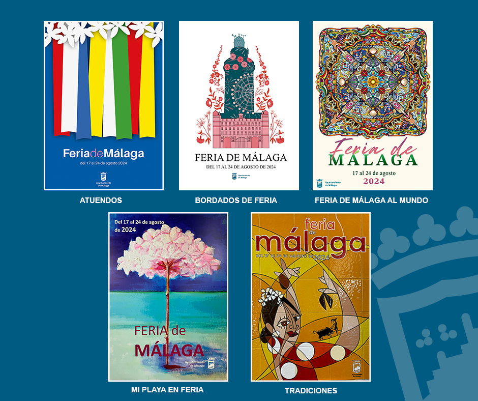 feria_malaga's tweet photo. La ciudadanía ya puede votar para elegir el cartel de la Feria de Málaga 2024, seleccionados por el jurado de entre los cinco carteles finalistas.
Las votaciones están abiertas hasta el 24 de junio, a las 10:00h, se podrá votar por la opción favorita aquí: https://t.co/26lqyD7yy9 https://t.co/ZWQW4t4GVr