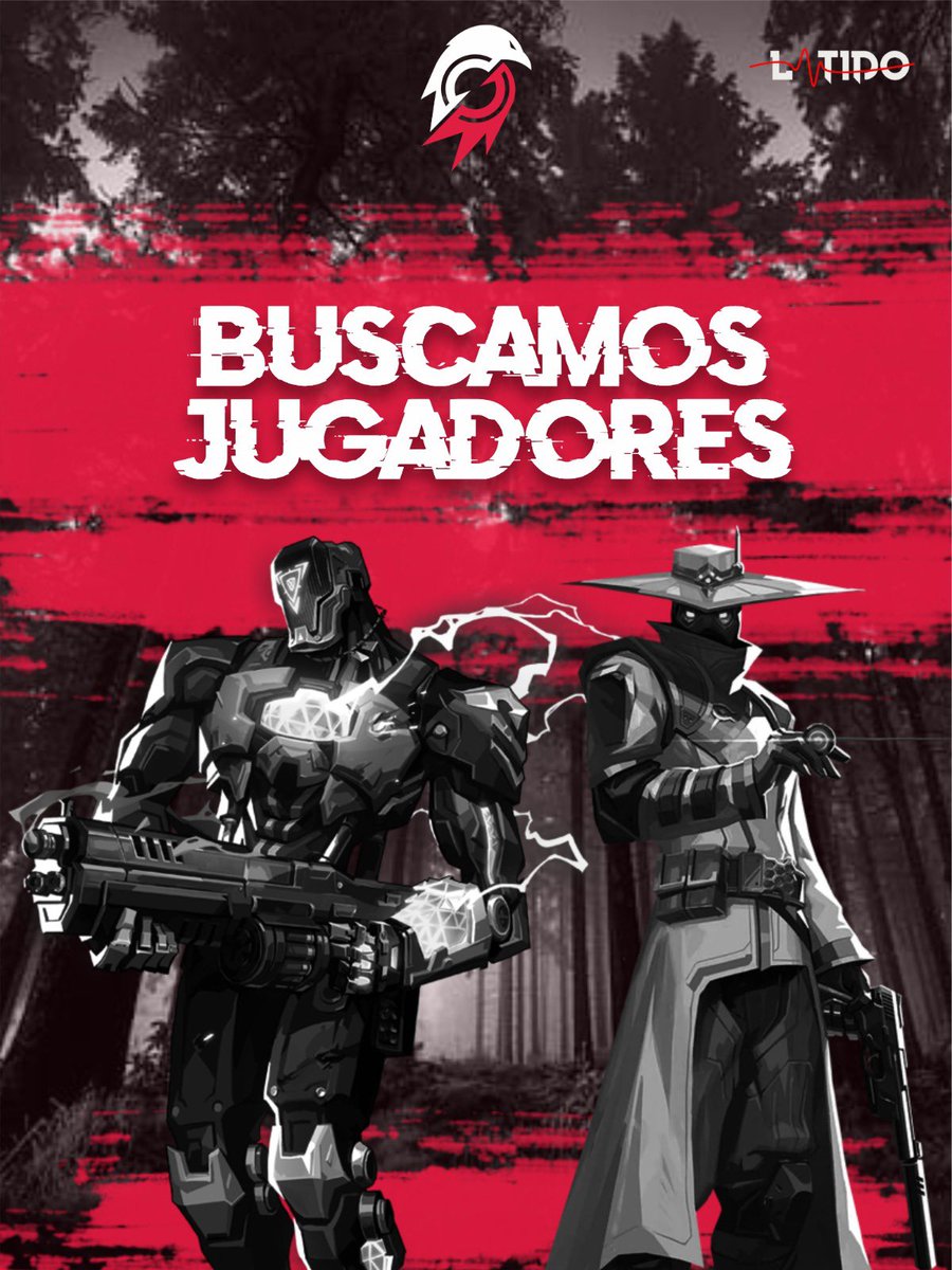 📢 ¡BUSCAMOS JUGADORES!

Estamos en búsqueda de un iniciador y un centinela para nuestro equipo de #VALORANT

Déjanos un MD si estás interesado! 

#GoCrowDynasty #GoCD #CDOnTop