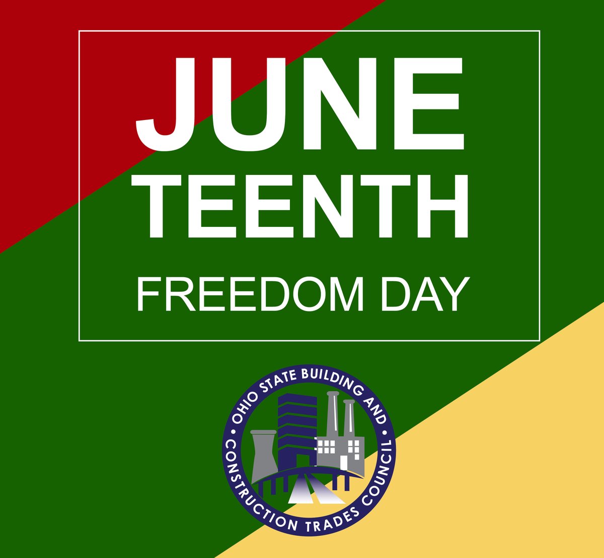 OhioTrades's tweet photo. As we celebrate the end of slavery in America, let us continue to work for equality and inclusion every day. https://t.co/uiOS74Q8R7