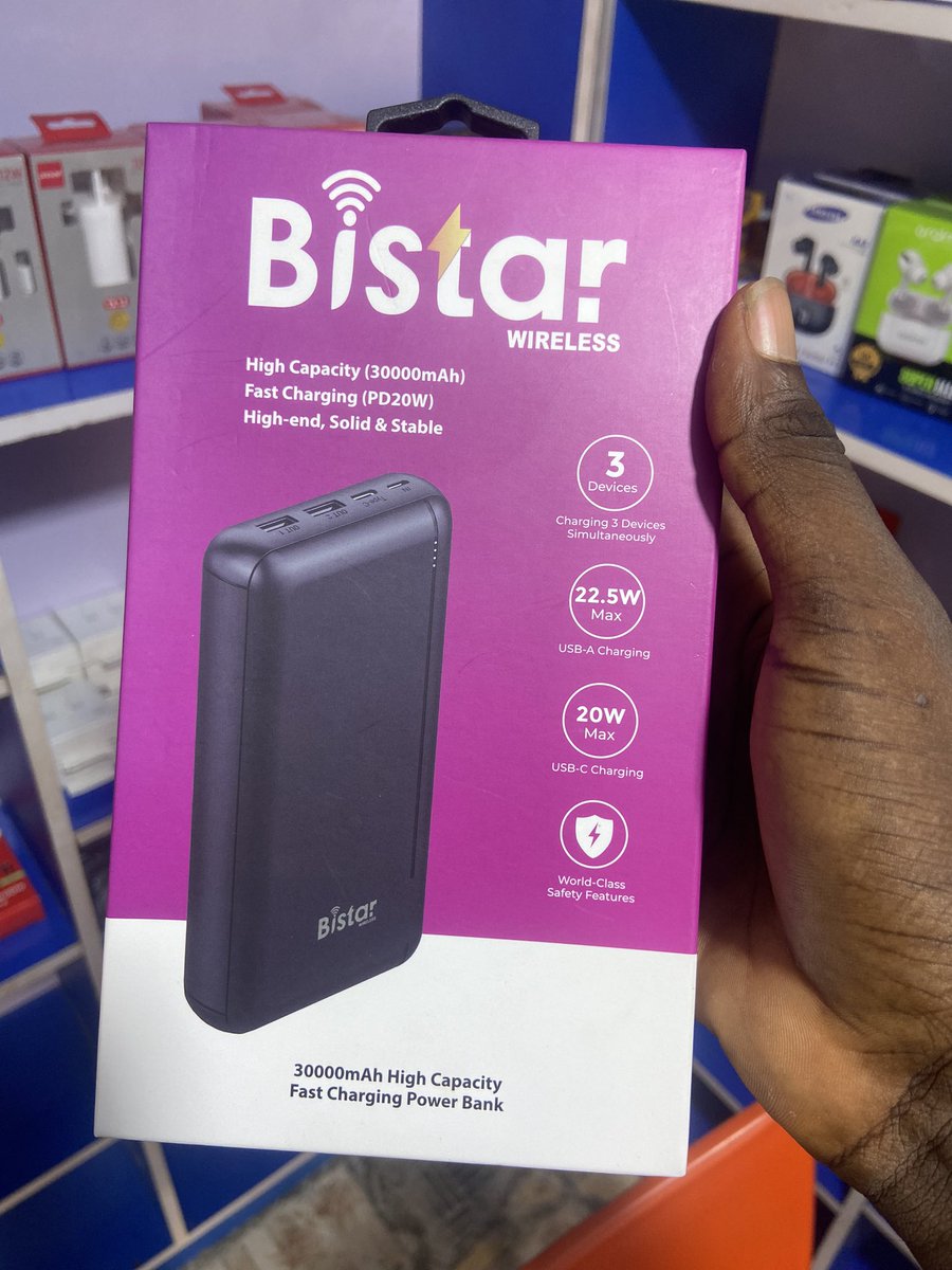 We offer quality power bank, Air buds quality phone accessories 
Aba Ode Alakia Old-Road Ibadan Oyo state.