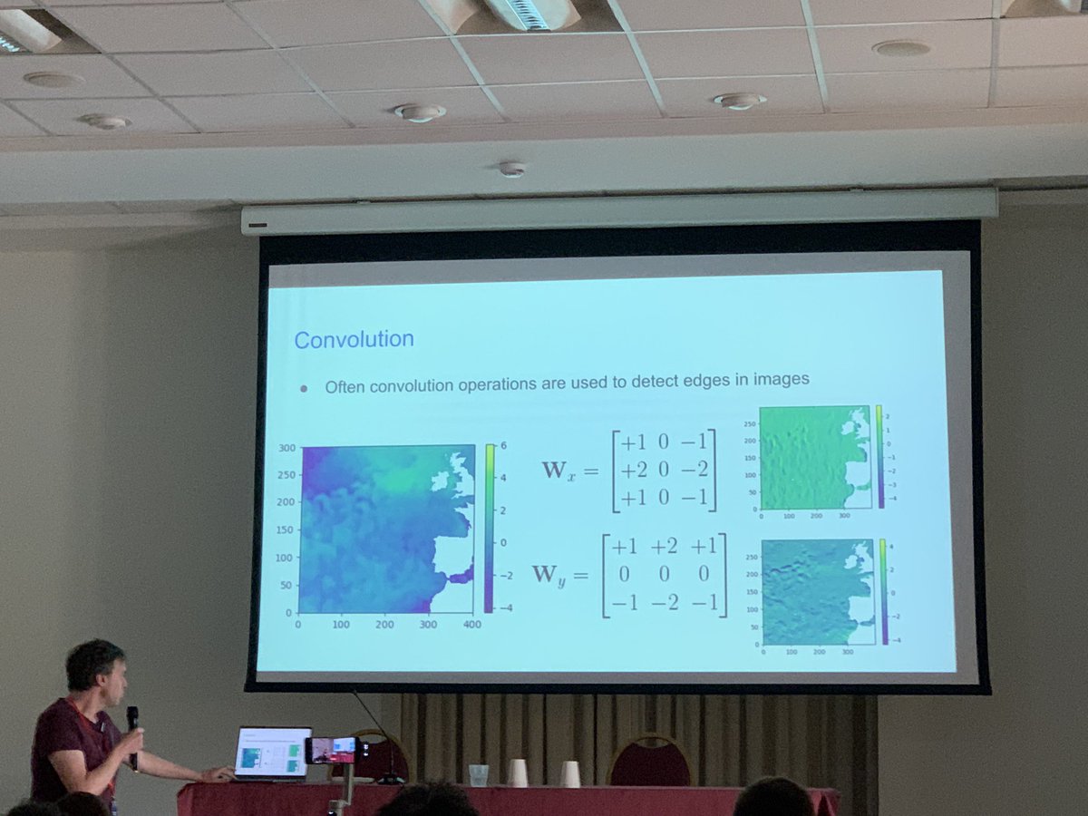 🚀 Day 3 of the <a href="/SoBigData/">SoBigData</a> #SummerSchool kicks off with an exciting keynote by Alex Barth <a href="/GHER_ULiege/">GHER</a> discussing multivariate convolutional neural networks to reconstruct missing data in satellite observations. Can't wait to dive into this cutting-edge topic! 🌐🛰️ #DataScience