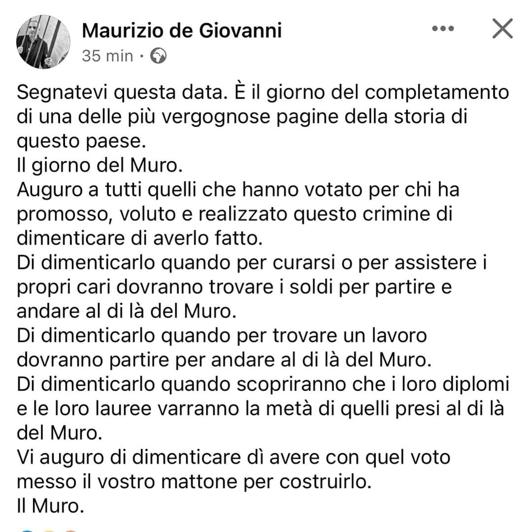 Segnatevi questa data
La data del Muro