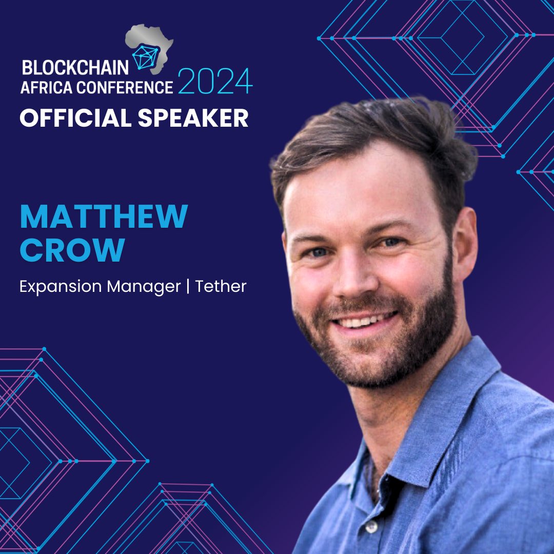 🔥Exciting News! Matthew Crow, Expansion Manager at @tether will be joining  the panel: 