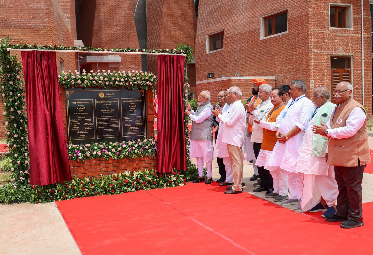 Rising like a Phoenix from the Ashes.

At the end of the 12th century, invader Bakhtiyar Khilji demolished the Nalanda Monastery, killed the monks, and burned the invaluable library.

More than eight centuries later, Prime Minister Narendra Modi today inaugurated the new campus