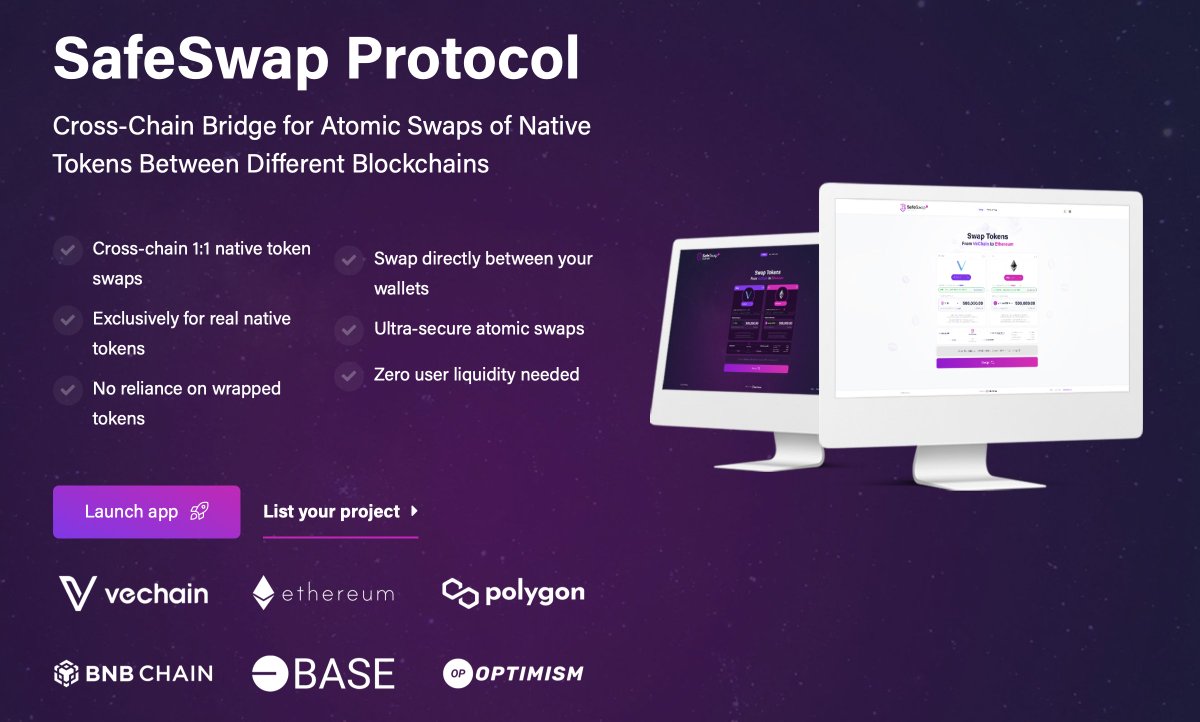 SafeHavenio's tweet image. Ready to take your token cross-chain? 

List on #SafeSwap and access $ETH, $VET, $MATIC, $BSC, and other leading blockchains. Enhance your project&apos;s potential today!

safeswap.io/contact/