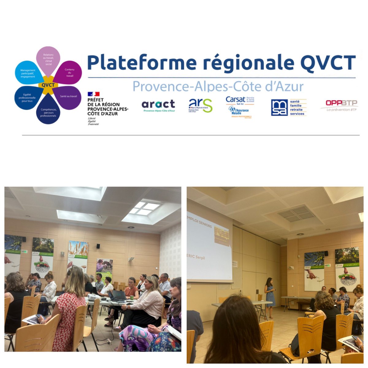 Balazuc (@balazuc2) on Twitter photo Semaine de la QVCT 
Plate-forme régionale Qvct #aractpaca à la Chambre d’agriculture à aix en Provence 
Échanges autour du « Travail Demain »
Mutations societales, technologiques, innovation … expériences  …
#stephaniedriotthealler directrice Aract PACA 👍
Kataliance présente Semaine de la QVCT 
Plate-forme régionale Qvct #aractpaca à la Chambre d’agriculture à aix en Provence 
Échanges autour du « Travail Demain »
Mutations societales, technologiques, innovation … expériences  …
#stephaniedriotthealler directrice Aract PACA 👍
Kataliance présente
