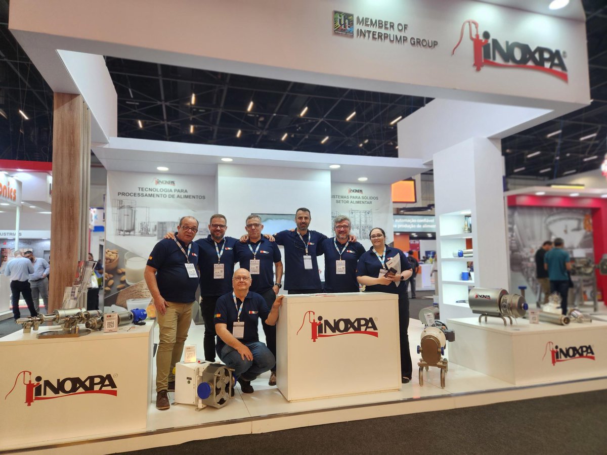 INOXPA's tweet photo. 🍓We present our stand at the FISPAL trade fair (Brazil) taking place right now.
📍 Remember you can find us in Hall SAO PAULO EXPO, at Stand E132.
#INOXPA #FoodIndustry #FoodProcess #BeverageIndustry #BeverageProcess #Fispal https://t.co/Gd1bGJX41C