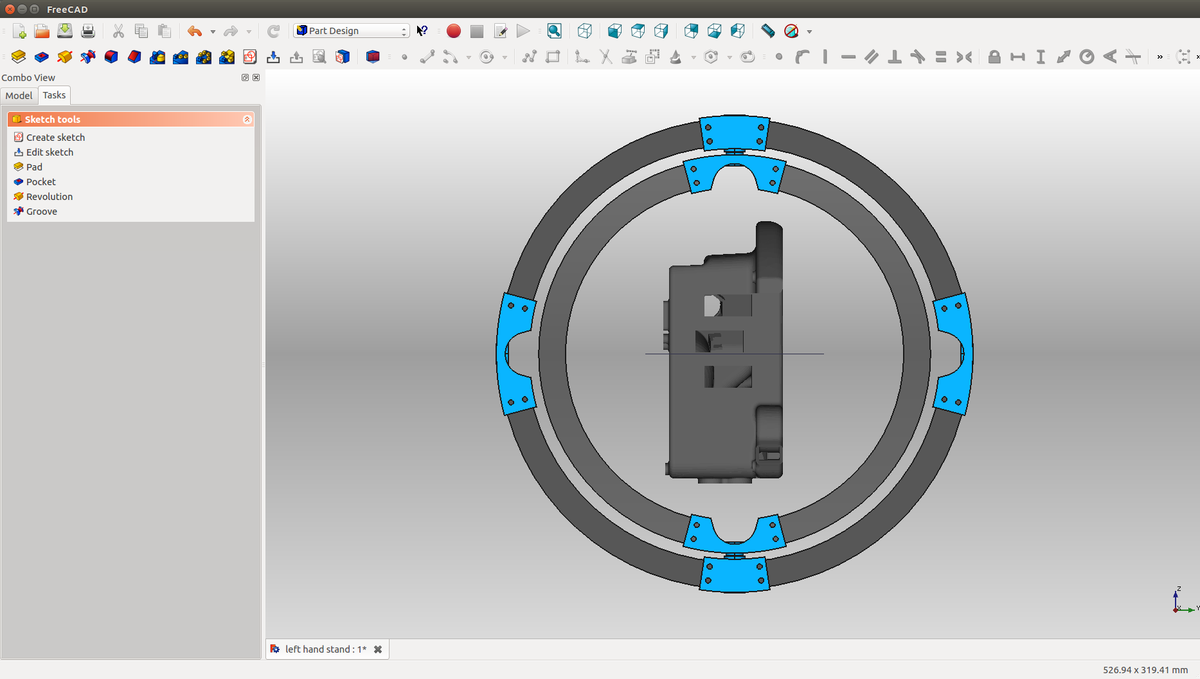 Chihauccilconte's tweet photo. Some pics of a movable stand prototype for the #strophonion @nowitzalex  made quite a while ago... #freecad #uidesign #alexnowitz #uidesign #opensourceCAD #prototype #musicalinstrument #musicproject #soundart #digitalfabrication #3dmodeling #3dprinting #lasercutting #steim https://t.co/f5nKeSzhXX