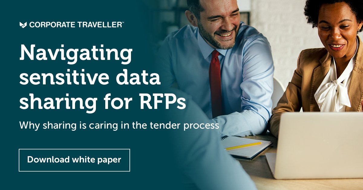 CorpTravellerZA's tweet image. Discover why data sharing is vital for success in the #RFPProcess! Explore our white paper for expert insights on how to #RFP your way to game-changing results in business travel. Download it here: okt.to/vfg1r8

#CorporateTravellerZA #DataSharing #BusinessStrategy